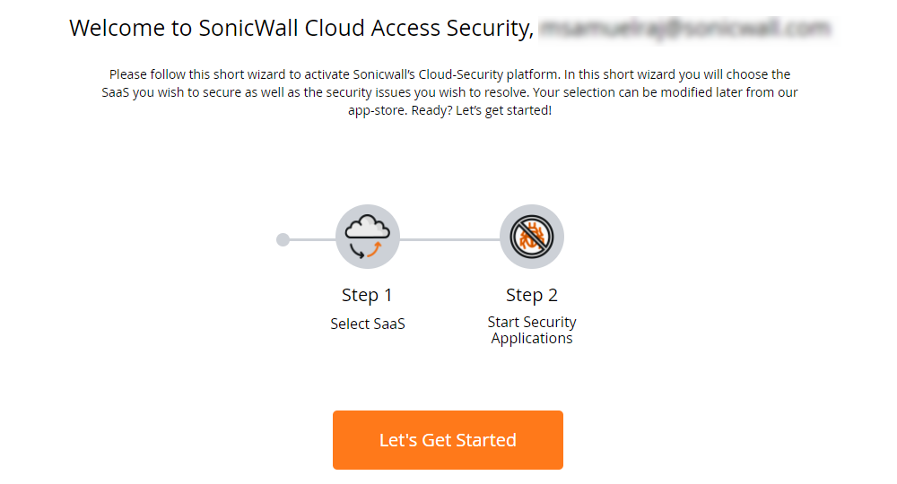 Welcome to SonicWall Cloud Access Security